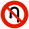 Panneau B2c – Interdiction de faire demi-tour