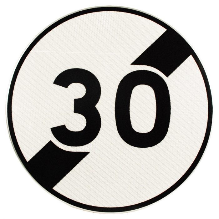 panneau-d-interdictionfin-de-limitation-de-vitesse-b33 Panneau d'interdiction B33 - Fin de limitation de vitesse (personnalisable)