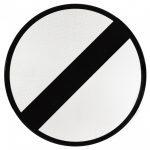 Panneau d'interdiction B31 - Fin de toutes les interdictions précédemment signalées