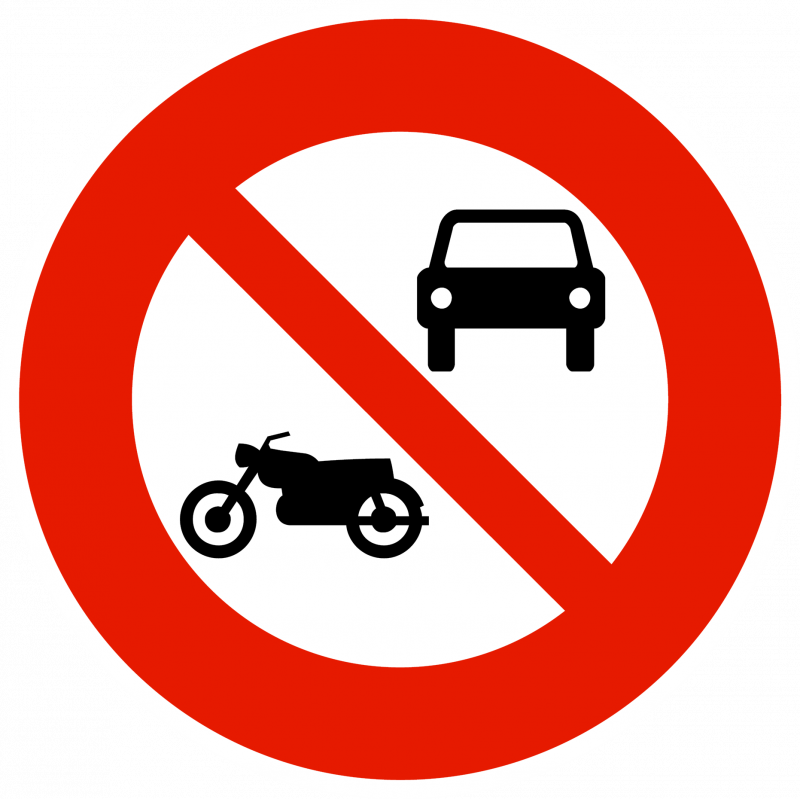 panneau-d-interdictioninterdit-autos-motos-b7a Panneau B7B - Accès Interdit Aux Véhicules À Moteur À L'exception Des Cyclomoteurs