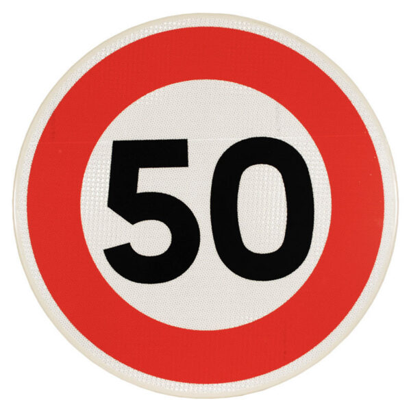 Panneau d'interdiction B14 - Limitation de vitesse (personnalisable)