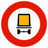 Panneau d'interdiction B18c - Accès interdit aux véhicules transportant des marchandise dangereuses