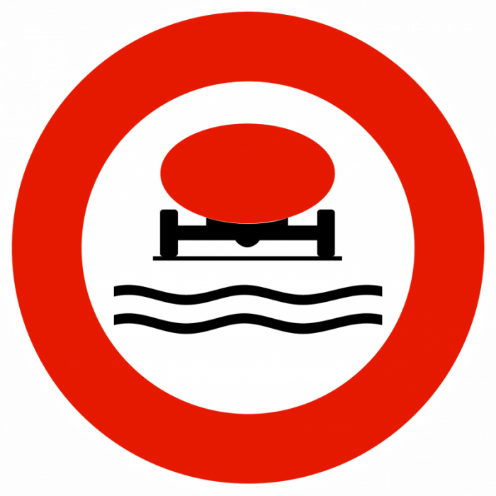 panneau-d-interdictionmatieres-polluantes-pour-les-eaux-b18b Panneau d'interdiction B18B - Accès interdit aux véhicules transportant des marchandises susceptibles de polluer les eux