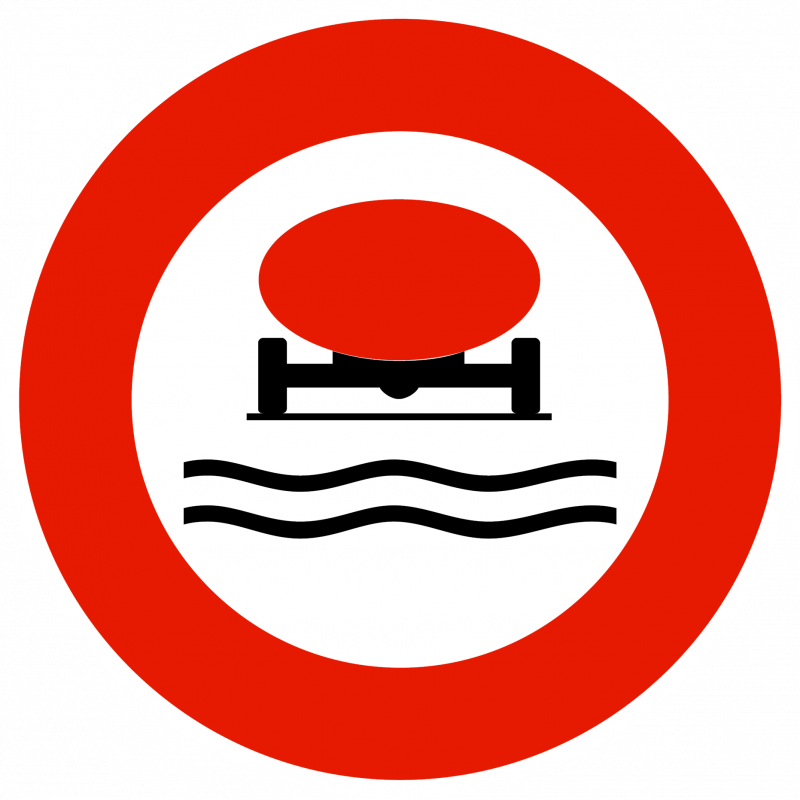 panneau-d-interdictionmatieres-polluantes-pour-les-eaux-b18b Panneau d'interdiction B18B - Accès interdit aux véhicules transportant des marchandises susceptibles de polluer les eux