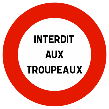 Panneau B19 - Autres interdictions (personnalisable)