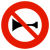 Panneau d'interdiction B16 - Signaux sonores interdits