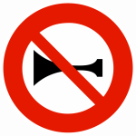 Panneau d'interdiction B16 - Signaux sonores interdits