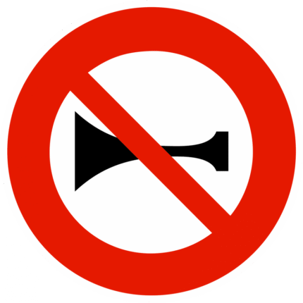 panneau-d-interdictionsignaux-sonores-interdits-b16 Panneau d'interdiction B16 - Signaux sonores interdits