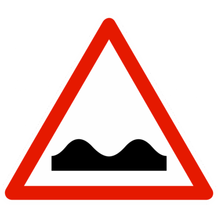 Panneau de danger A2A – Cassis ou dos-d’âne