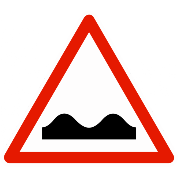 Panneau de danger A2A – Cassis ou dos-d’âne