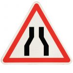 Panneau de danger A3 – Chaussée rétrécie