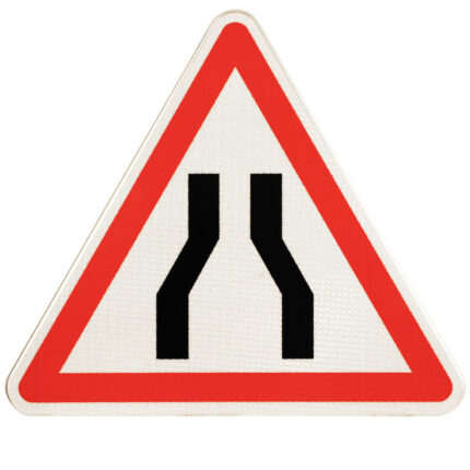Panneau de danger A3 – Chaussée rétrécie