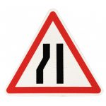 Panneau de danger A3B – Chaussée rétrécie par la gauche