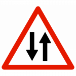 Panneau de danger A18 – Circulation dans les deux sens