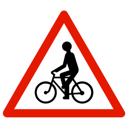 Panneau de danger A21 – Débouché de cyclistes