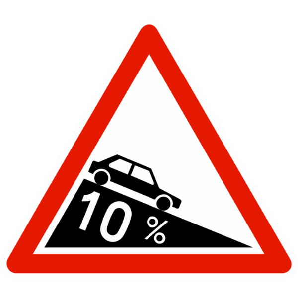 Panneau de danger A16 – Descente dangereuse