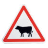 Panneau de danger A15a1 – Passage d’animaux domestiques (vache)