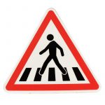 Panneau de danger A13B – Passage pour piétons