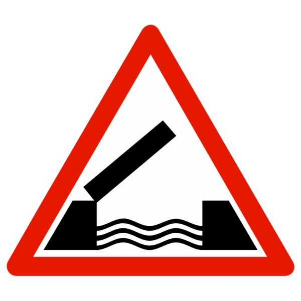 Panneau de danger A6 – Pont mobile
