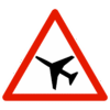 Panneau de danger A23 – Traversée d’une aire de danger aérien
