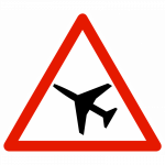 Panneau de danger A23 – Traversée d’une aire de danger aérien