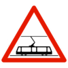 Panneau de danger A9b – Traversée de voies de tramway