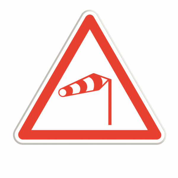 Panneau de danger A24 – Vent latéral