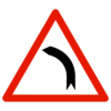 Panneau de danger A1B – Virage à gauche