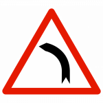 Panneau de danger A1B – Virage à gauche