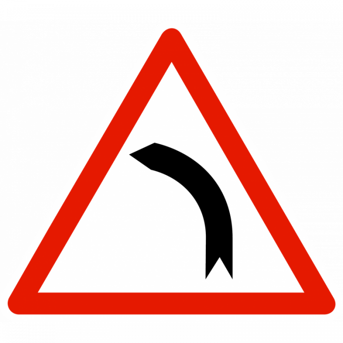 panneau-danger-virage-a-gauche-a1b Panneau de danger A1B – Virage à gauche