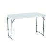 Table 122x61cm LIFETIME - pliante en deux "valise" AJUSTABLE EN HAUTEUR
