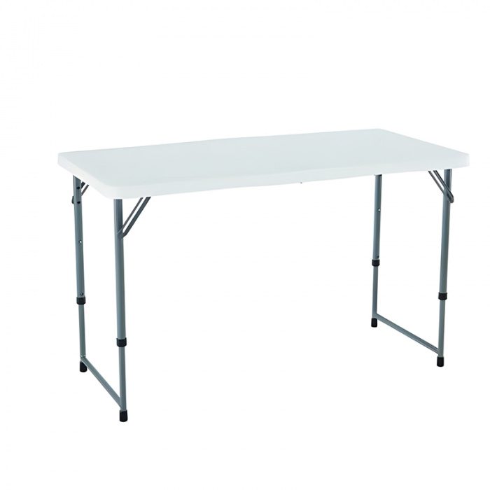 table-800-hq Table 122x61cm LIFETIME - pliante en deux "valise" AJUSTABLE EN HAUTEUR