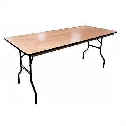 Table rectangulaire - 200 x 76 cm Contreplaqué Vernis