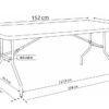 Table rectangulaire pliante 152 x 76