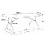 Table rectangulaire pliante 152 x 76