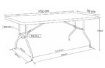 Table rectangulaire pliante 152 x 76 - Image 2