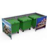 Point de collecte sélective 2 conteneurs
