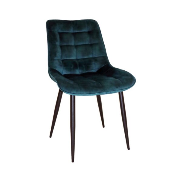 clea-chaise-metal-epoxy-noir-assise-et-dossier-capitonnes (1) Chaise Clea