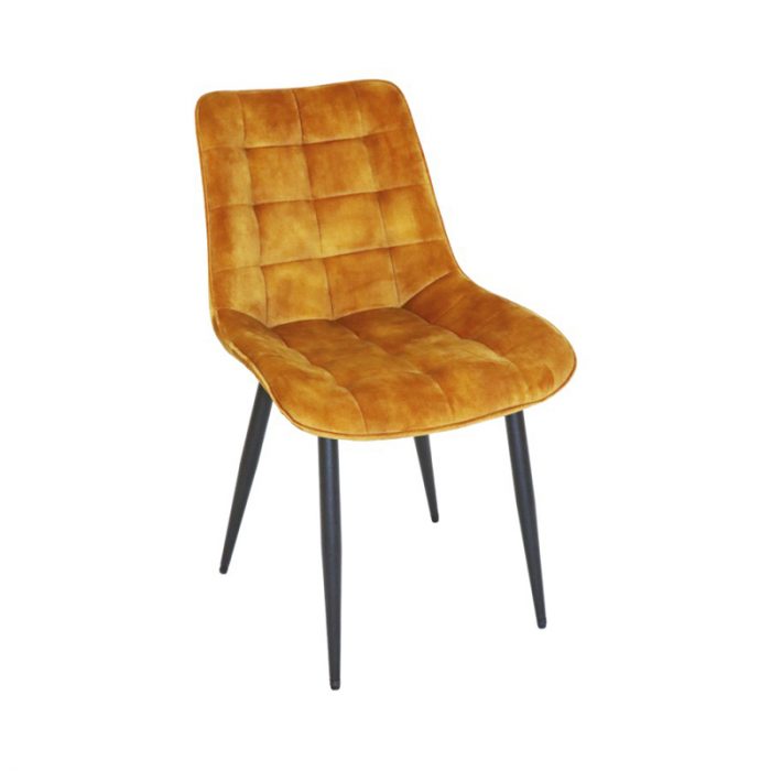 clea-chaise-metal-epoxy-noir-assise-et-dossier-capitonnes Chaise Clea