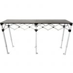 LOT DE 3 COMPTOIRS PLIANTS EN ACIER POUR BARNUMS