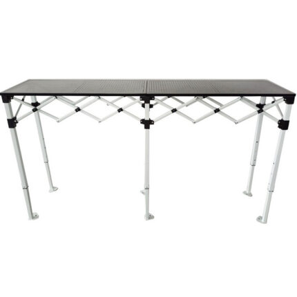 comptoir-acier-800 LOT DE 3 COMPTOIRS PLIANTS EN ACIER POUR BARNUMS