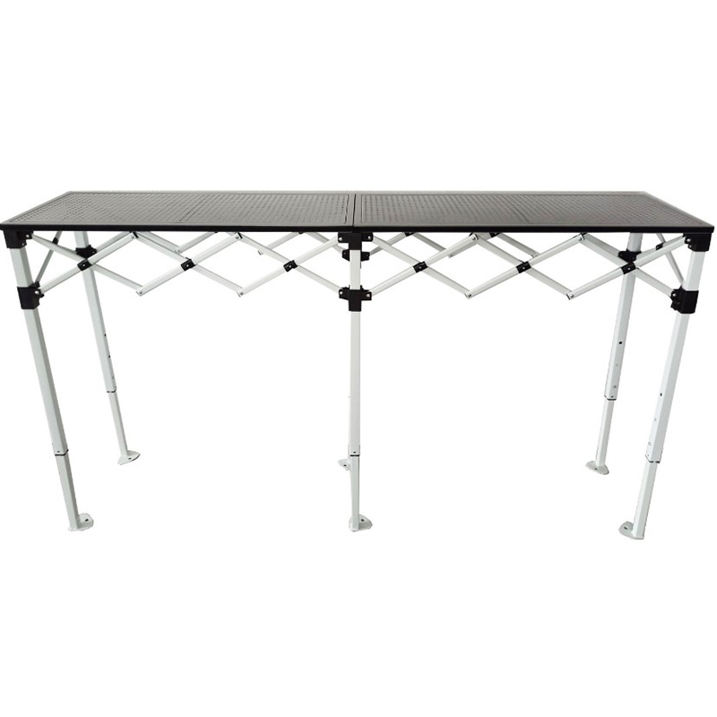 LOT DE 3 COMPTOIRS PLIANTS EN ACIER POUR BARNUMS