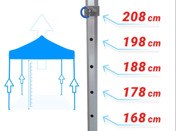 Barnum Abri-rapid 3X3 Gamme Pro Tube 45 MM Alu Bâche 320G/M²