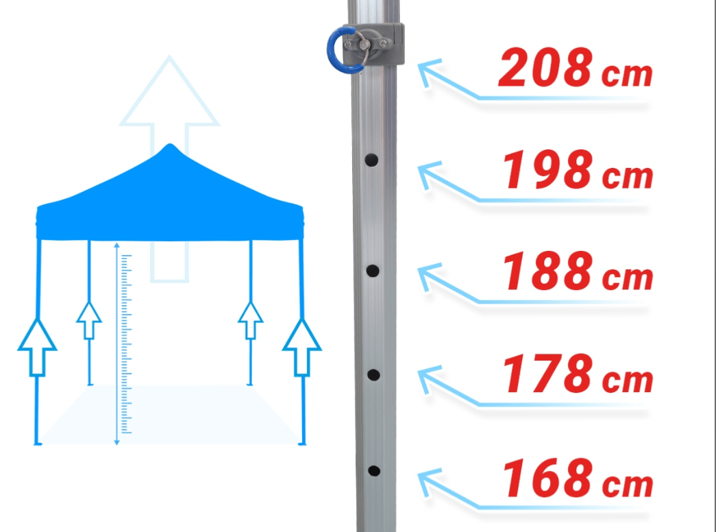 3X3 5 Barnum Abri-rapid 3X3 Gamme Pro Tube 45 MM Alu Bâche 320G/M²