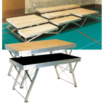 Podium hauteur réglable 2x1 m antidérapant coloris noir