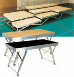 Podium hauteur réglable 2x1 m antidérapant coloris noir - Image 2