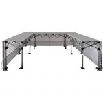 Lot de 3 comptoirs pliants en aluminium pour barnums