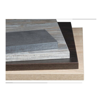 Plateau de table carré de 68x68 cm gamme stratifie Lamidur