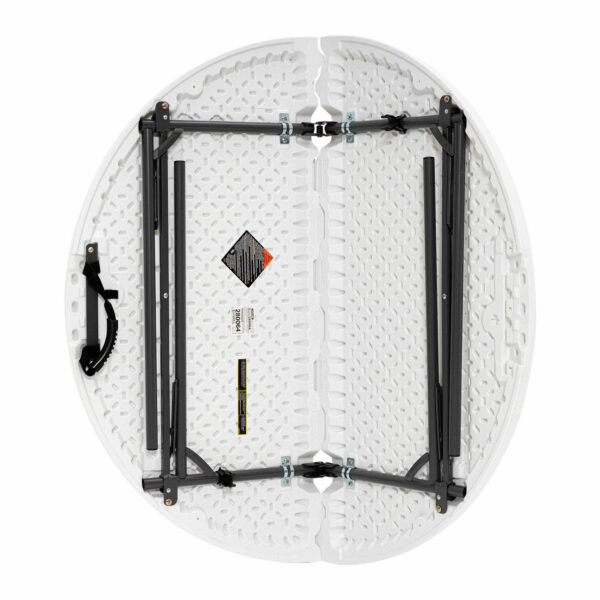 Table ronde 122cm - 4,3cm LIFETIME pliante en deux