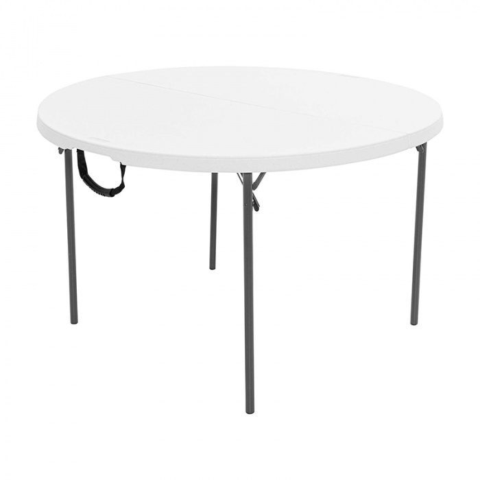 122-ronde-pliante Table ronde 122cm - 4,3cm LIFETIME pliante en deux